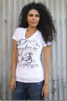 Pray for Me I Feel a Sin Coming On--V-Neck Burnout T-1555 Original Cowgirl Clothing Co