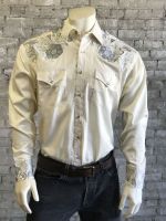 Menâ€™s Vintage 2 Tone Embroidered Western Shirt - 6737-IVO by Rockmount Ranch Wear
