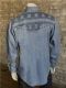 Vintage Denim Crossroads Fine â€œXâ€ Stitch Embroidered Western Shirt 6743-DEN by Rockmount Ranch Wear