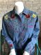 Womenâ€™s Floral Embroidered Vintage Denim Western Shirt 7857 by Rockmount Ranch Wear
