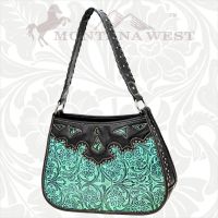 CA-8203 Cheyenne Autumn Collection Trinity Ranch Handbag-Turquoise