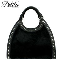 LEA-6006 Delila 100% Genuine Leather Collection-Black