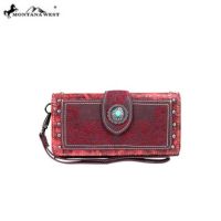 MW41-W002 Montana West Tooling Collection Wallet-Burgundy