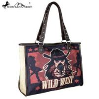 Montana West Wild West Painting Canvas Tote Bag MW626-8112