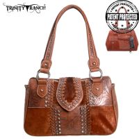 TR07G-8247 Trinity Ranch Concealed Handgun Collection Handbag-Brown