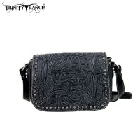 TR22-L8287 Montana West Trinity Ranch Tooled Design Collection-Black