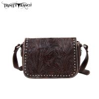 TR22-L8287 Montana West Trinity Ranch Tooled Design Concealed Handgun Collection-Coffee