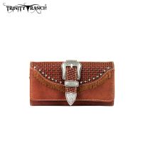 TR31-W002 Trinity Ranch Buckle Collection Wallet-Brown