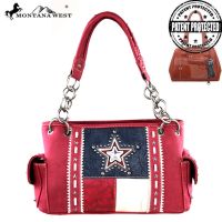 TX07G-8085 Montana West Texas Pride Collection Handbag-Red