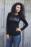 Cowgirls United by PINK Rhinestone Bling Long Sleeve T-1694