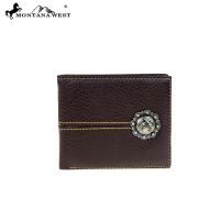 Genuine Leather Double Pistol Concho Collection Men's Wallet MWS-W011