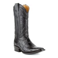 Stallion Aligator Belly Exotic French Toe Cowboy Boot | Ferrini Boots - Ferrini USA (Ferrini Sizes: 10D, Ferrini Colors: Black)