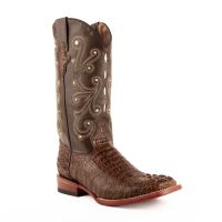 Stampede Crocodile Print Leather Western Boot | Ferrini Boots - Ferrini USA (Ferrini Sizes: 8D, Ferrini Colors: Sport Rust)