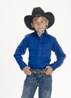 CHILD'S Western Shirt (Blk Str / Bonanza - Colors: Royal, Bonanza  Sizes: Small)