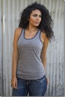 Be Grateful Eco-Jersey Ringer Racer-back T-1701 Grey (Bonanza  Sizes: Small)