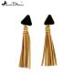 MW Triangle Velvet Earring With Suede Tassel  ER160513-01L
