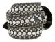 Women's Western Rhinestone studded Leather Belt - Black