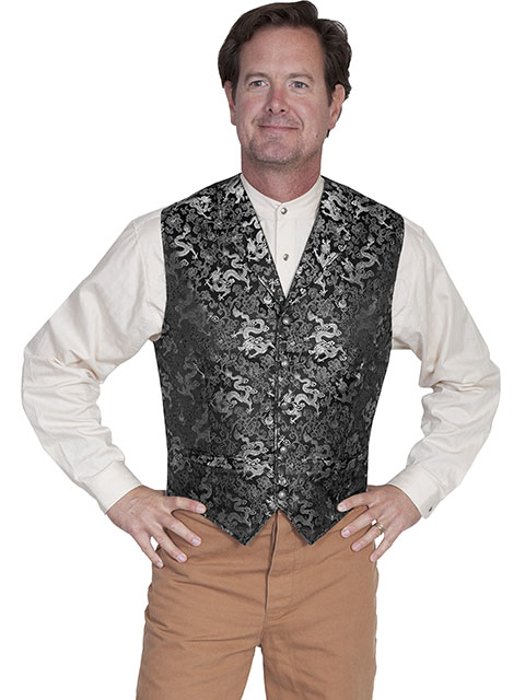 512044-Sil Scully Wahmaker Mens Old West Classic Dragon Vest 