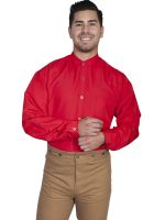Wahmaker Full Button Front Solid Shirt - Red