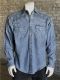 Vintage Denim Crossroads Fine “X” Stitch Embroidered Western Shirt 6743-DEN by Rockmount Ranch Wear
