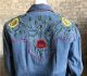 Womenâ€™s Floral Embroidered Vintage Denim Western Shirt 7857 by Rockmount Ranch Wear