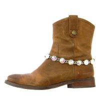 BOT150103-01AB Rhinestones Linked Boot Chain