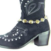 Rhinestones Linked Boot Chain- BOT150103SLV