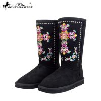 BST-033 Montana West Embroidered Collection Boots Black