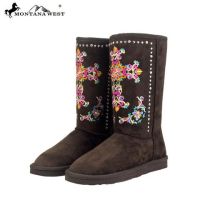 BST-033 Montana West Embroidered Collection Boots Coffee
