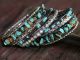 Back in Stock Turquoise and Brown Chip Bangle J-2397
