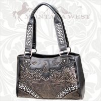 CA-8335 Cheyenne Autumn Collection Trinity Ranch Handbag-Black