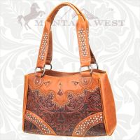 CA-8335 Cheyenne Autumn Collection Trinity Ranch Handbag-Brown