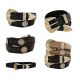 Gold Coloma Concho Western Leather Belt by Diamond V Texas Star