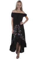 Honey Creek Embroidered ruffle maxi dress HC-458