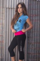 Fold Over Cowgirl United by PINK Yoga Capri Pant--MADE IN USA YC-002 Pink