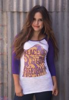 Peace Love Freedom T-1705 Purple