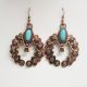 New Squash Blossom  Earring J-4009 Copper