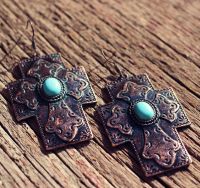 New Santa Maria Cross Earrings  J-4011