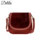 LEA-6007 Delila 100% Genuine Leather Hair-On Collection-Burgundy