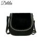 LEA-6007 Delila 100% Genuine Leather Hair-On Collection-Black