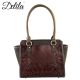 LEA-6014 Delila 100% Genuine Leather Tooled Collection-Coffee