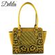 LEA-6014 Delila 100% Genuine Leather Tooled Collection-Yellow