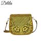 LEA-6015 Delila 100% Genuine Leather Tooled Collection-Yellow