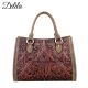 LEA-6016 Delila 100% Genuine Leather Tooled Collection-Coffee