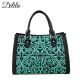 LEA-6016 Delila 100% Genuine Leather Tooled Collection-Turquoise