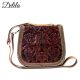 LEA-6018 Delila 100% Genuine Leather Tooled Collection-Coffee