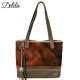 LEA-6028 Delila 100% Genuine Leather Hair-On Hide Collection Tote by Montana West