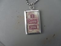 Love you MOM Charm Necklace J-2633