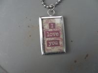 Love you MOM Charm Necklace J-2633