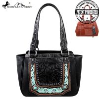 MW252G-8250 Montana West Concealed Handgun Collection Handbag-Black